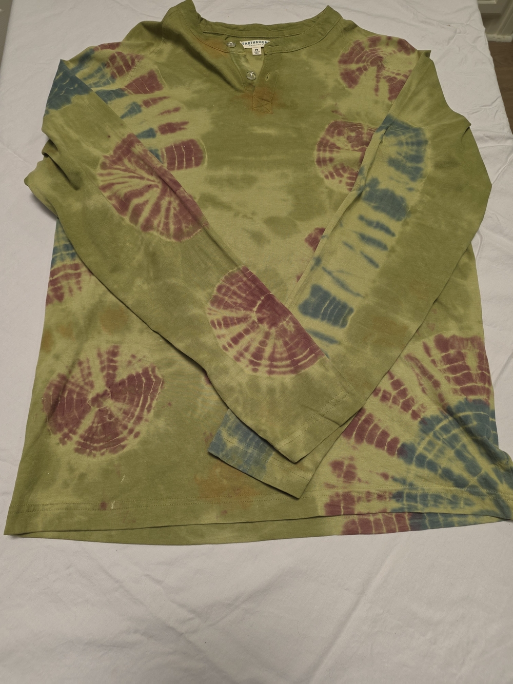 Cotton Earthbound Tie-Dye Long Sleeve Boho Hippie
